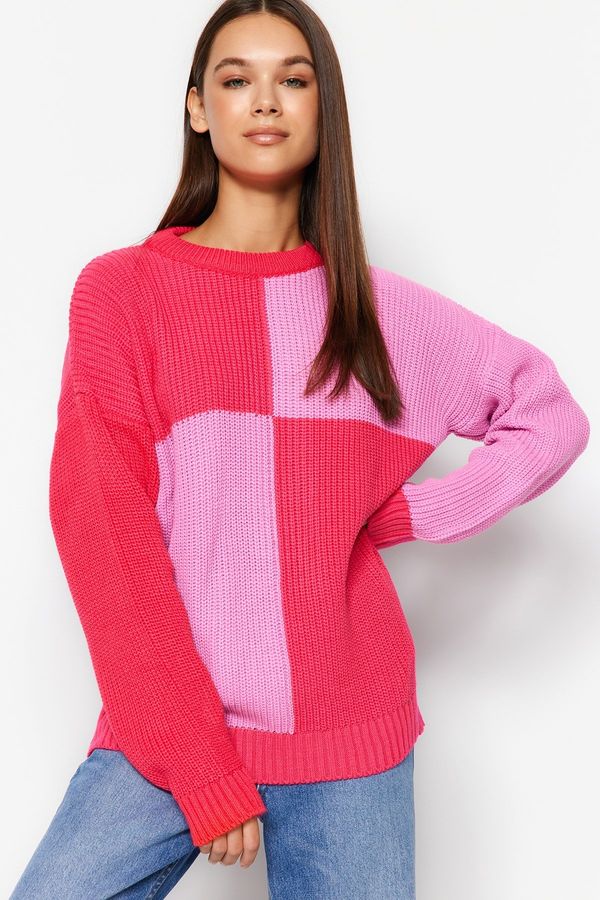 Trendyol Trendyol Pink Wide-Fit Knitwear Sweater
