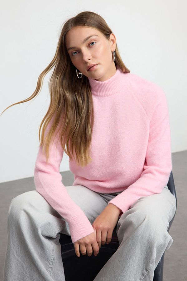 Trendyol Trendyol Pink Wool High Collar Knitwear Sweater