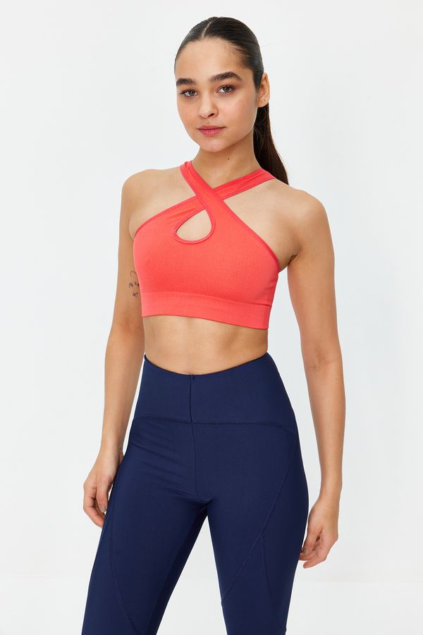 Trendyol Trendyol Pomegranate Blossom Seamless/Seamless Lightly Supported/Shaping Knitted Sports Bra