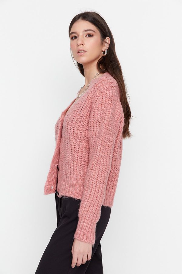 Trendyol Trendyol Powder Basic Soft Textured Knitwear Cardigan