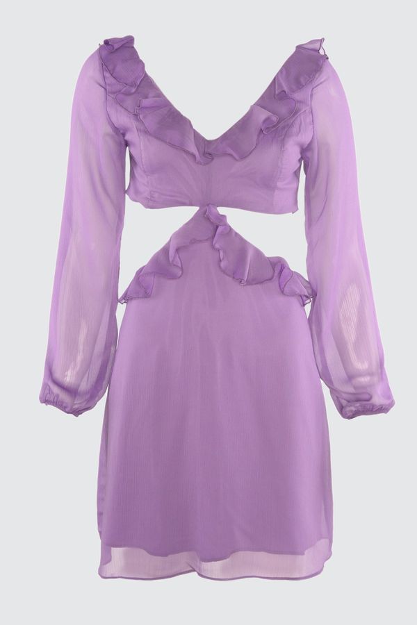 Trendyol Trendyol Purple Flywheel Detailed Chiffon Dress