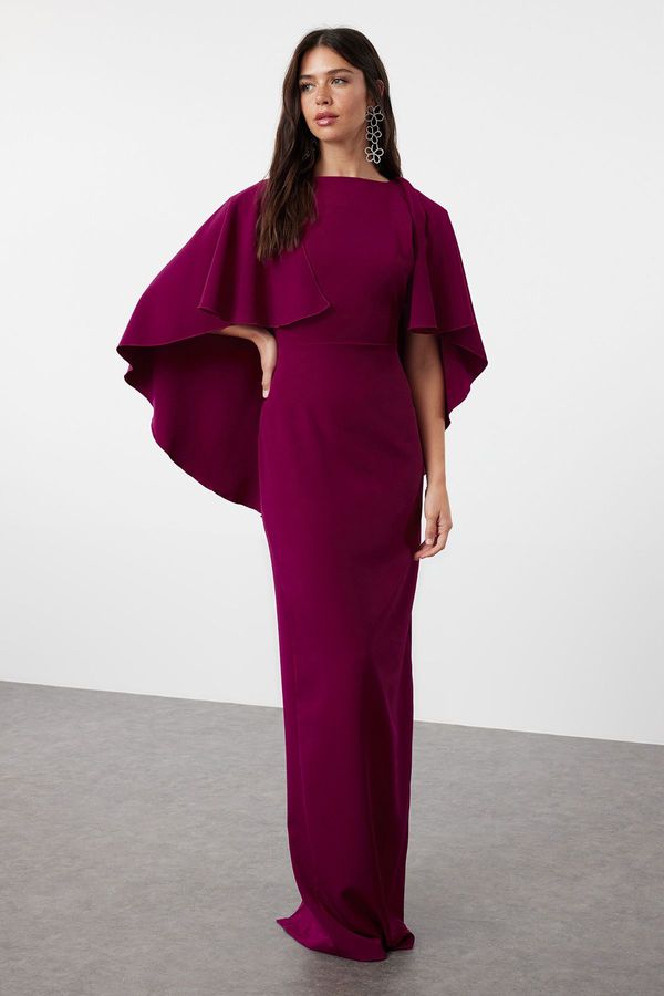 Trendyol Trendyol Purple Sleeve Detailed Woven Evening Dress