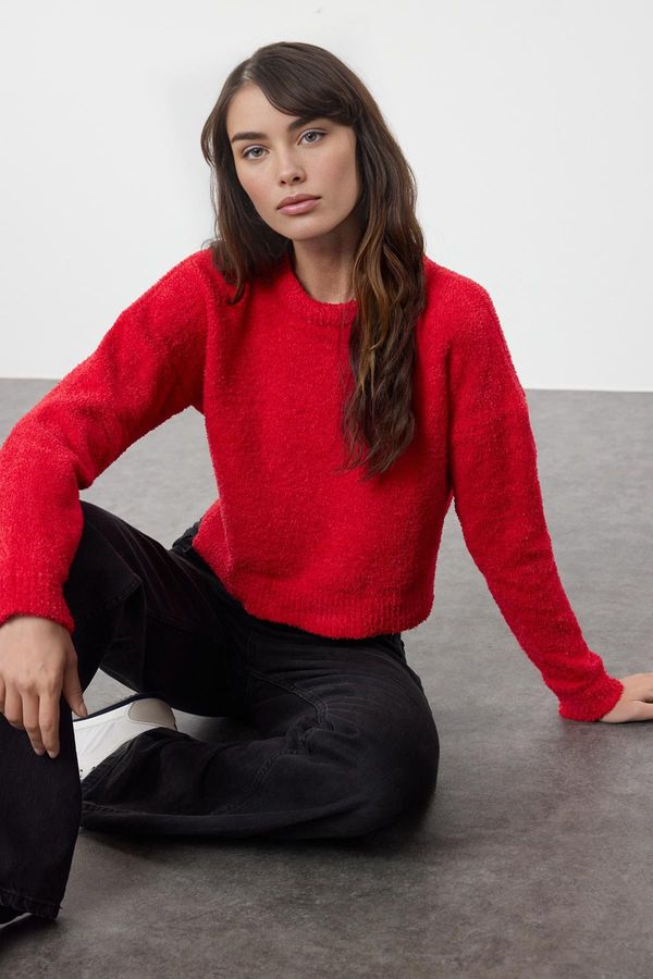 Trendyol Trendyol Red Special Yarn Knitwear Sweater