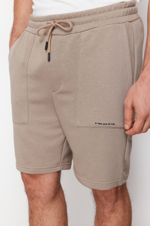 Trendyol Trendyol Regular Cut Text Printed Shorts & Bermuda