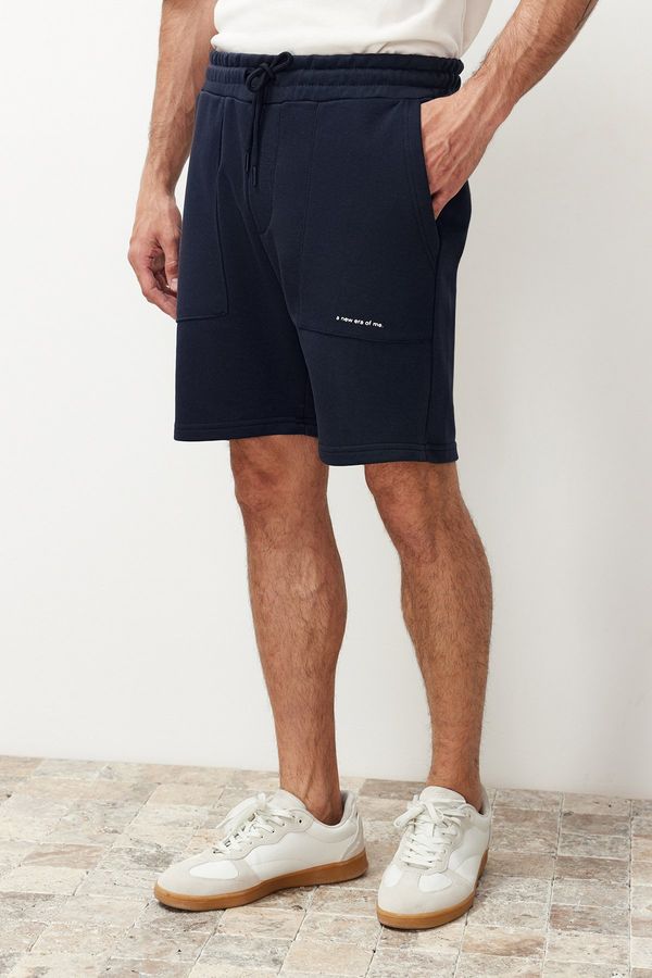 Trendyol Trendyol Regular Cut Text Printed Shorts & Bermuda