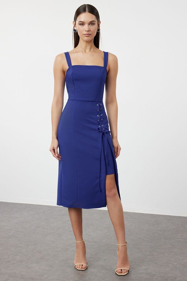 Trendyol Trendyol Saks Straight Pencil Skirt Woven Dress