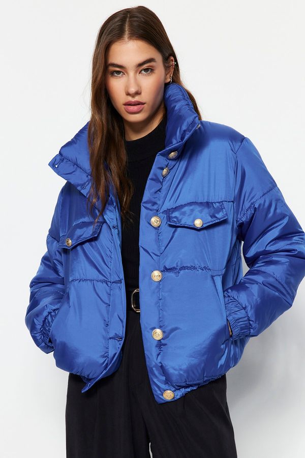 Trendyol Trendyol Saxe-Light Gold Button Detailed Quilted Puffy Coat