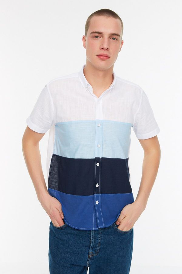 Trendyol Trendyol Shirt - Blue - Slim fit