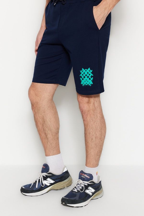 Trendyol Trendyol Shorts - Dark blue - Normal Waist