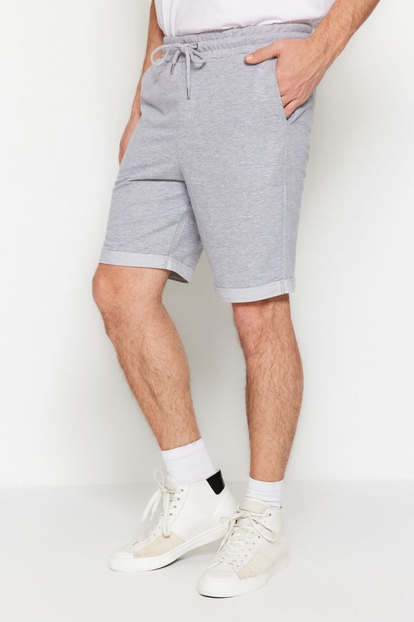 Trendyol Trendyol Shorts - Gray - Normal Waist