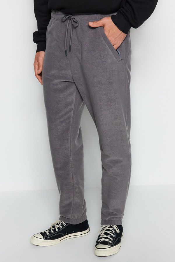 Trendyol Trendyol Smoked Regular/Normal Cut Elastic Leg Jogger Anti-pilling Fleece Sweatpants