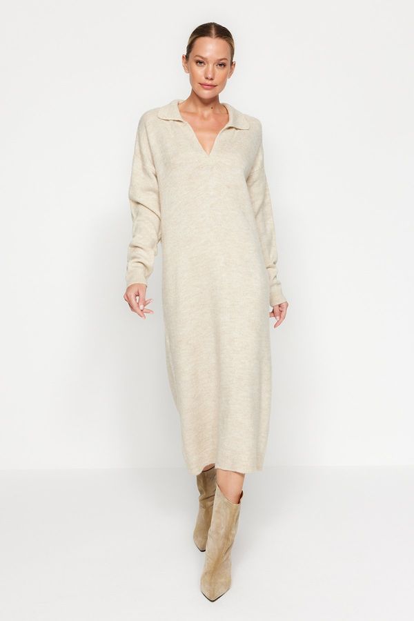 Trendyol Trendyol Stone Care Collection Midi Knitwear Dress