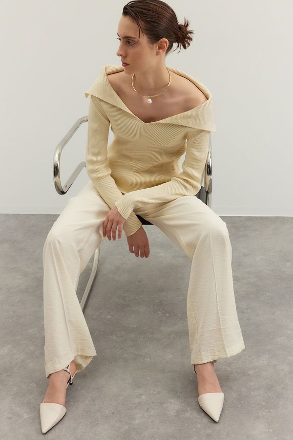 Trendyol Trendyol Stone Carmen Collar Knitwear Sweater