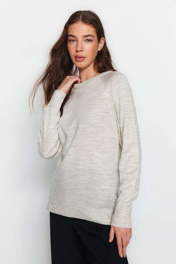 Trendyol Trendyol Stone Crew Neck Basic Knitwear Sweater