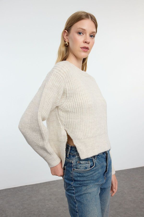 Trendyol Trendyol Stone Crop Basic Balloon Sleeve Knitwear Sweater