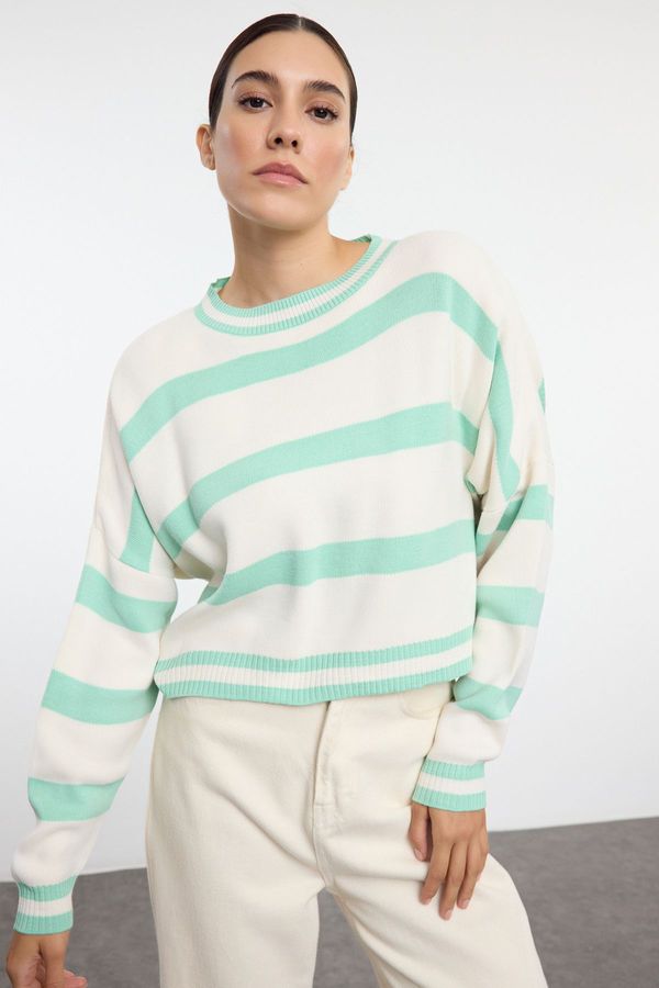 Trendyol Trendyol Stone Crop Striped Knitwear Sweater