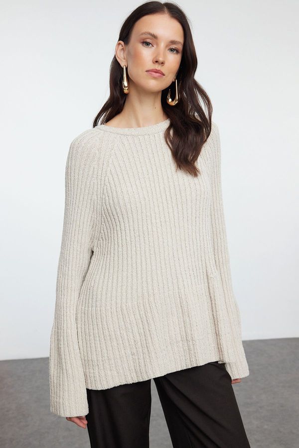 Trendyol Trendyol Stone More Sustainable Peplum Detailed Knitwear Sweater