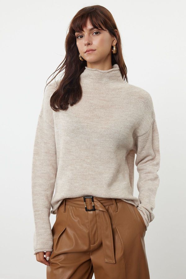 Trendyol Trendyol Stone More Sustainable Stand Collar Knitwear Sweater