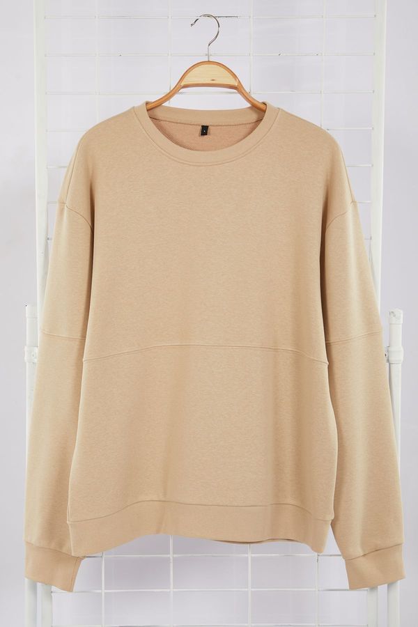 Trendyol Trendyol Stone Oversize/Wide Cut Piping Sweatshirt