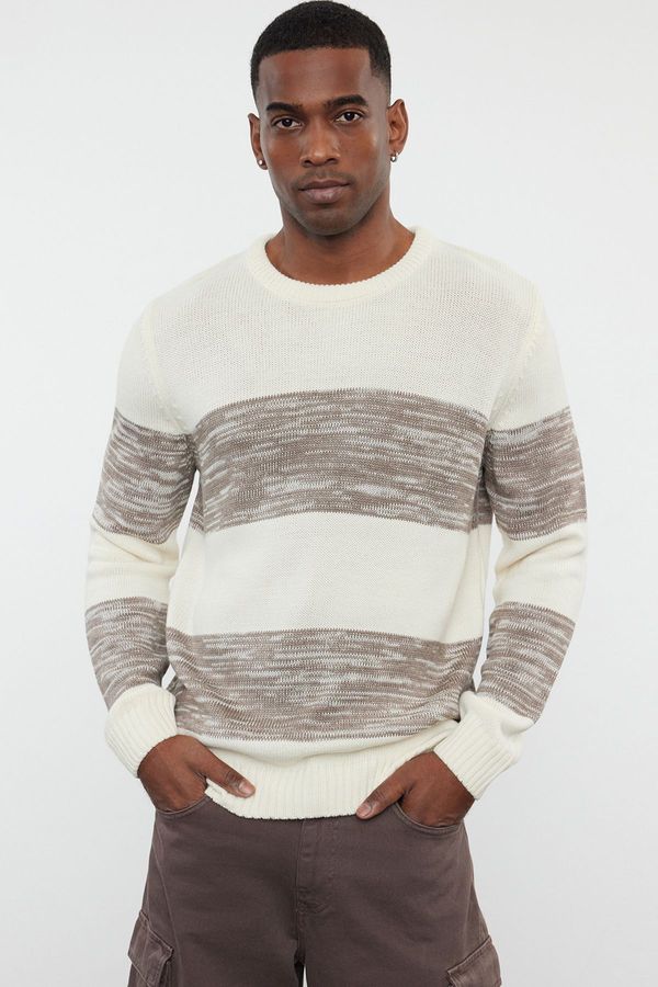 Trendyol Trendyol Stone Regular Crew Neck Gradient Knitwear Sweater