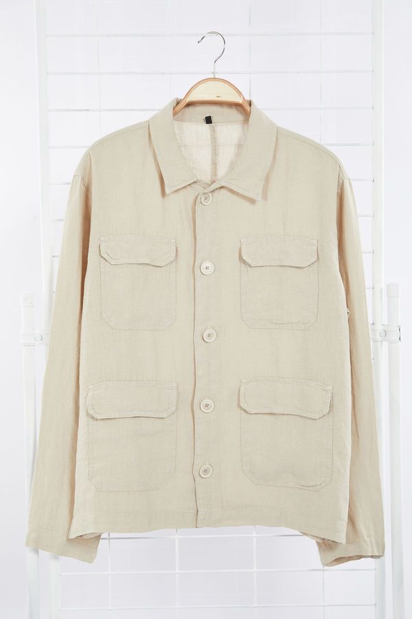 Trendyol Trendyol Stone Regular Limited Edition 100% Linen Jacket