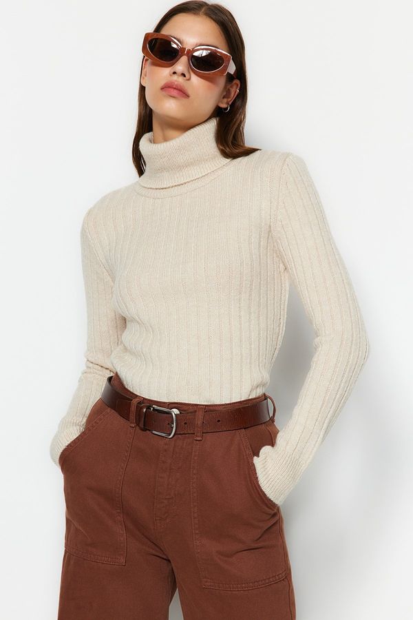 Trendyol Trendyol Stone Soft Textured Basic Knitwear Sweater