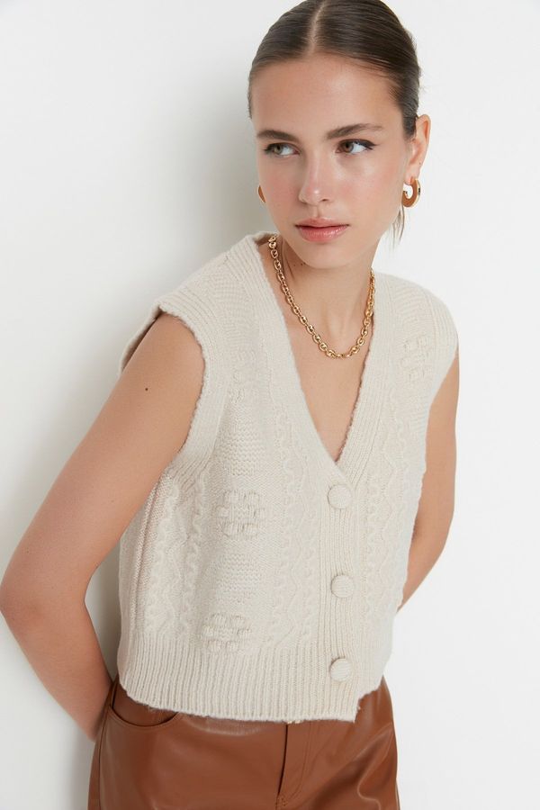 Trendyol Trendyol Stone Soft Textured Knitwear Vest