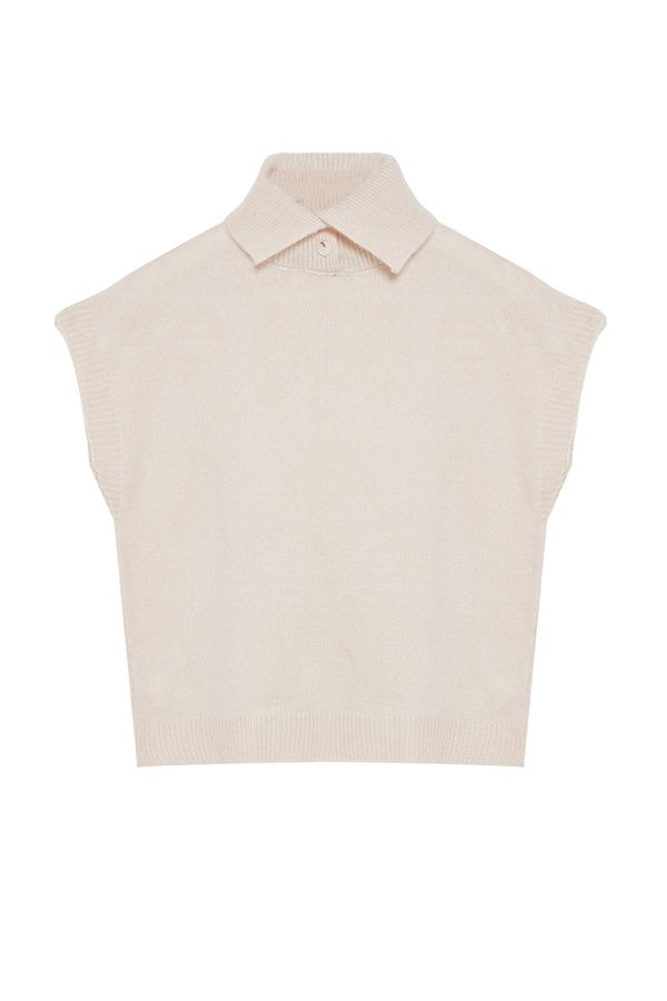 Trendyol Trendyol Stone Turtleneck with Soft Textured Button Detail