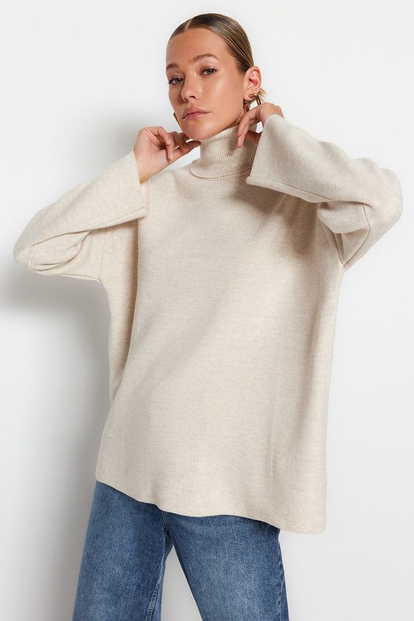 Trendyol Trendyol Stone Wide fit Basic Oversized Knitwear Sweater