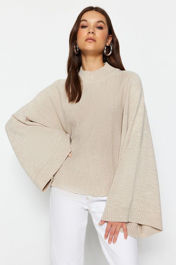 Trendyol Trendyol Stone Wide Pattern Bat Sleeve Knitwear Sweater