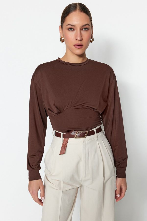 Trendyol Trendyol Sweatshirt - Brown - Slim fit