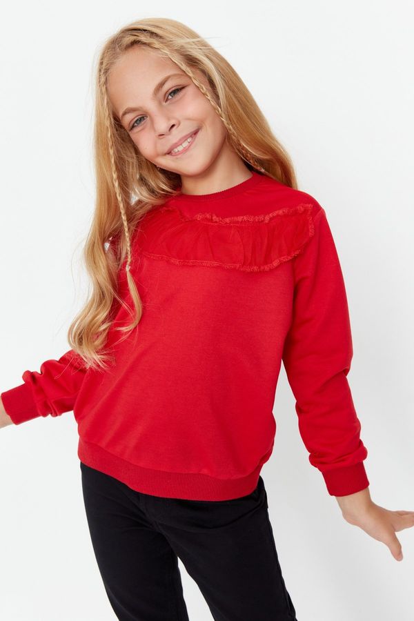 Trendyol Trendyol Sweatshirt - Red - Regular fit