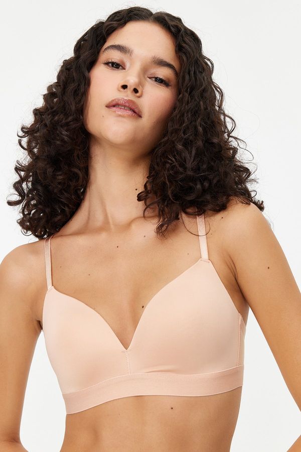 Trendyol Trendyol Ten Micro Rope Strap Non-wired Covered Knitted Bra