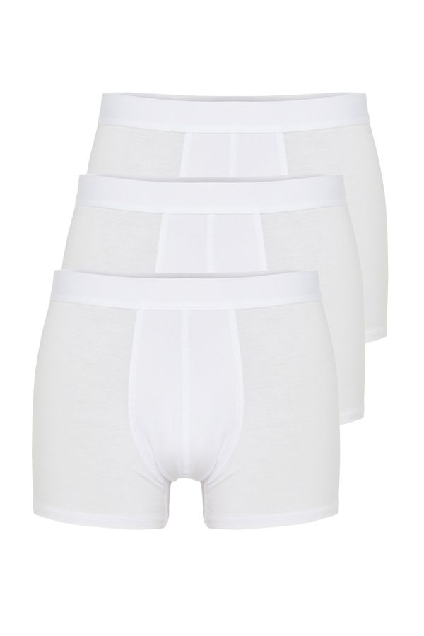 Trendyol Trendyol White Premium Bamboo Blend 3-Pack Basic Boxer