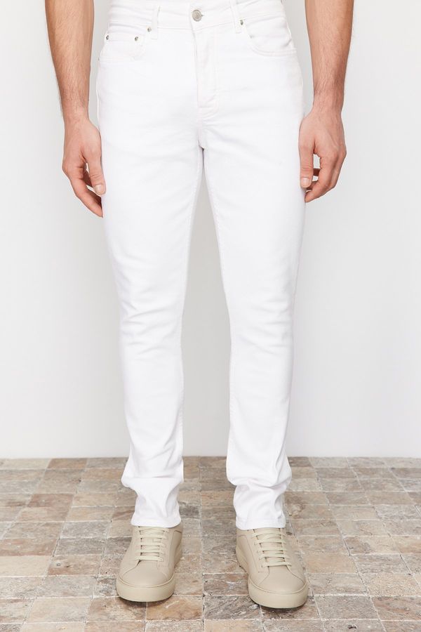 Trendyol Trendyol White Skinny Stretch Fabric Slim Fit Jeans