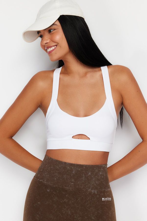 Trendyol Trendyol White Support/Shaping Back Detail Knitted Sports Bra