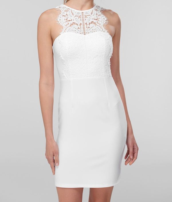 Trendyol Trendyol White Top Ruched Dress