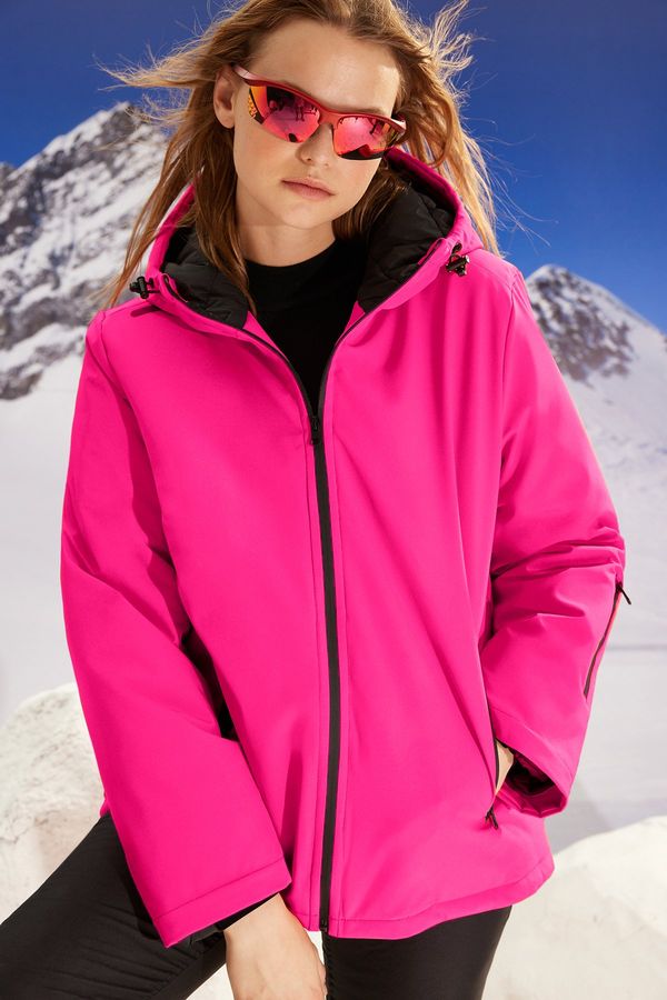 Trendyol Trendyol Winter Essentials/Ski Collection Pink Hooded Waterproof Down Jacket