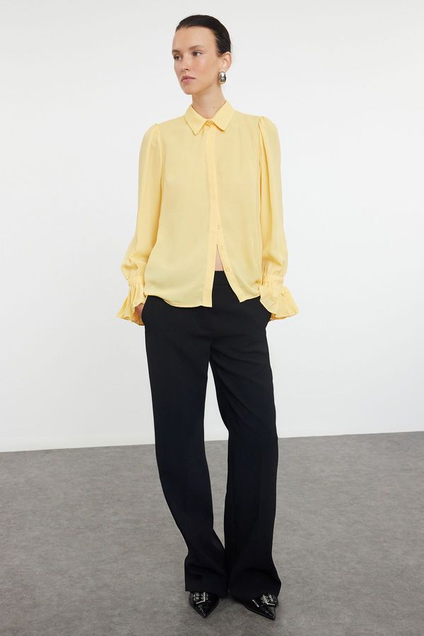 Trendyol Trendyol Yellow Spanish Sleeve Woven Shirt