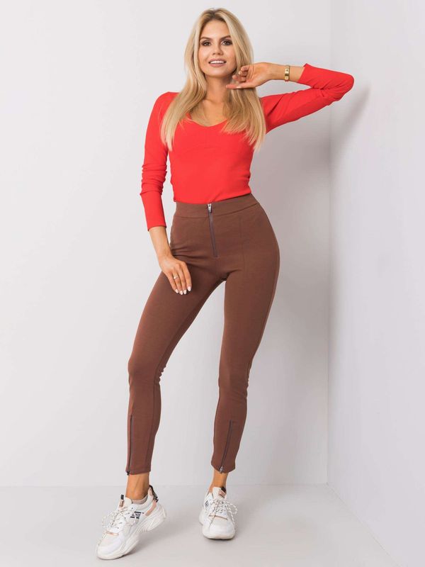 RUE PARIS Trousers-269-SP-0550.05-dark brown