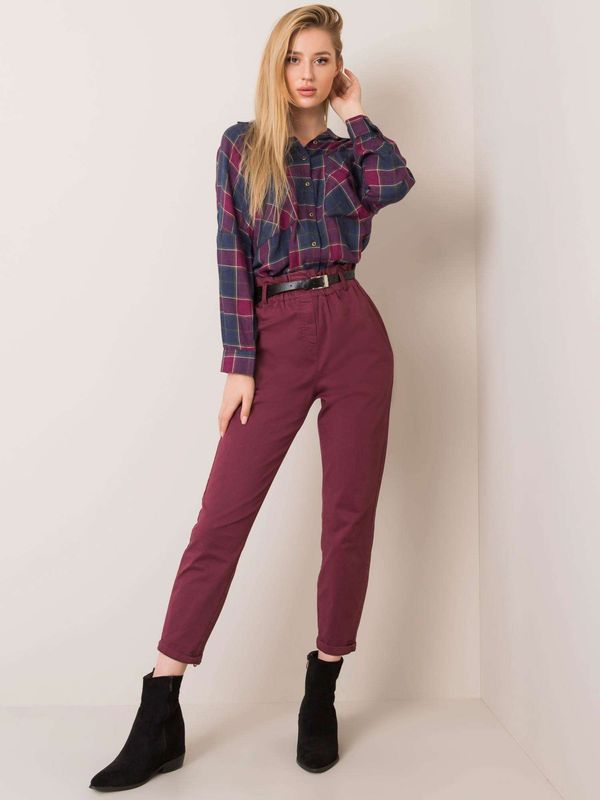 Italy Moda Trousers-DHJ-SP-2312.94P-burgundy