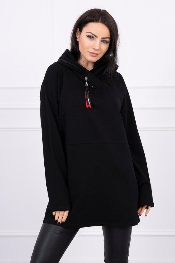 Kesi Tunic with zipper on hood Oversize black