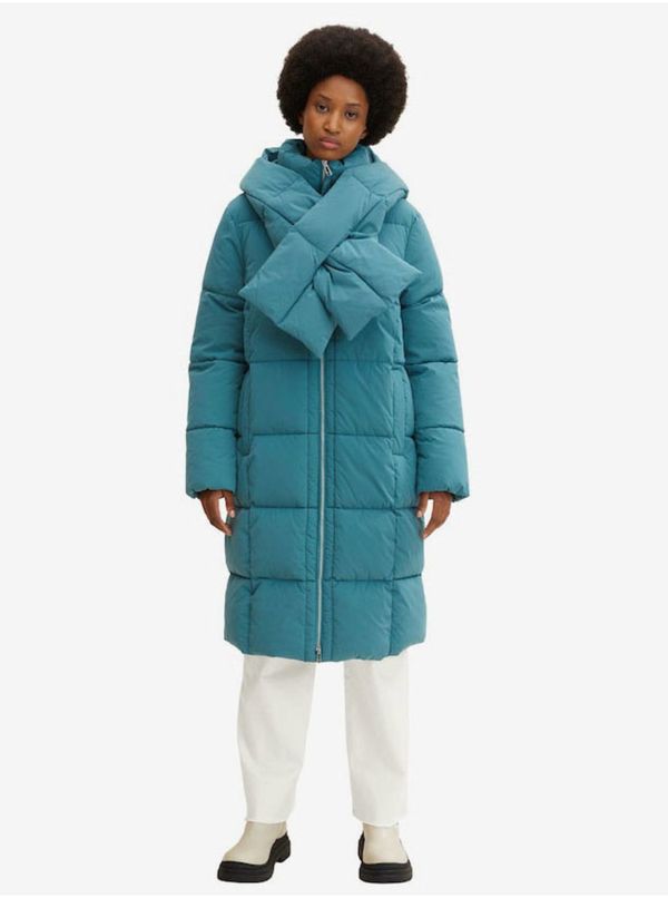 Tom Tailor Turquoise women's winter quilted coat Tom Tailor