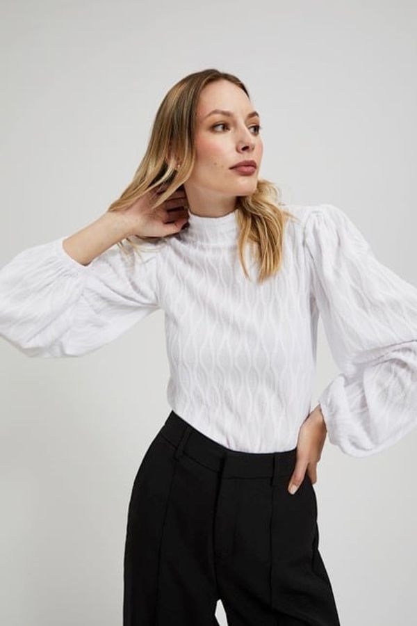Moodo Turtleneck blouse with puff sleeves
