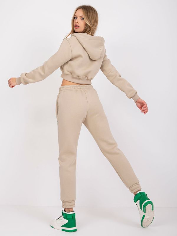 Fashionhunters Two-piece beige tracksuit California RUE PARIS