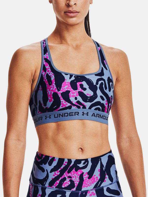 Under Armour Under Armour Bra Crossback Mid Print-Blu - Women's