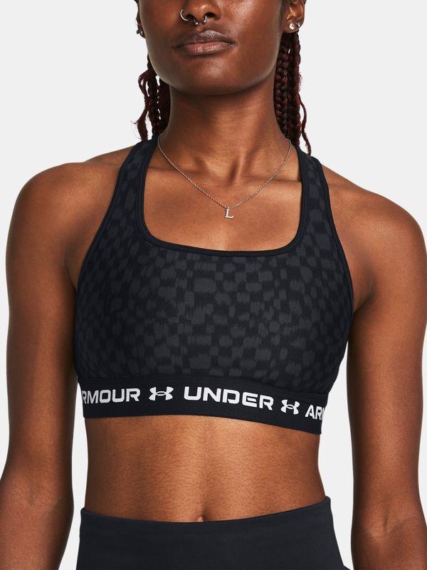 Under Armour Under Armour Crossback Mid Print Bra-BLK - Women