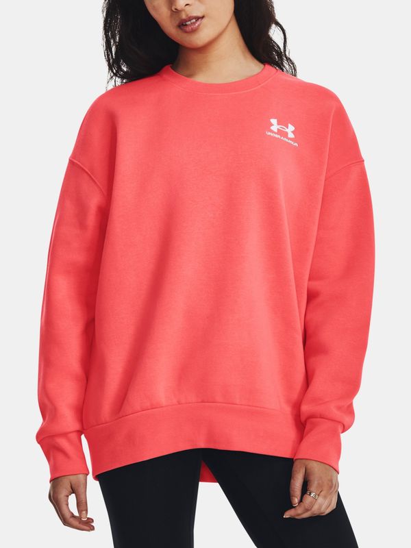 Under Armour Under Armour Sweatshirt Essential Flc OS Crew-RED - Women