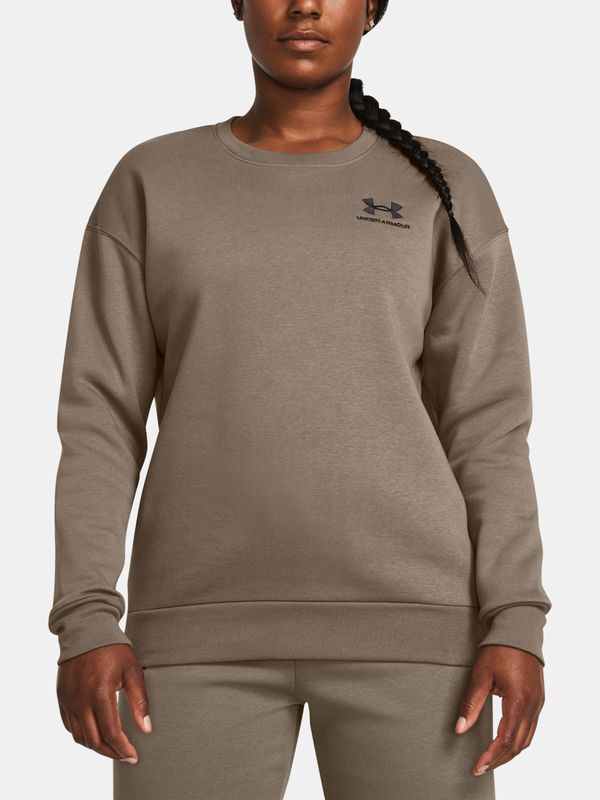 Under Armour Under Armour Sweatshirt Essential Fleece Crew-BRN - Women