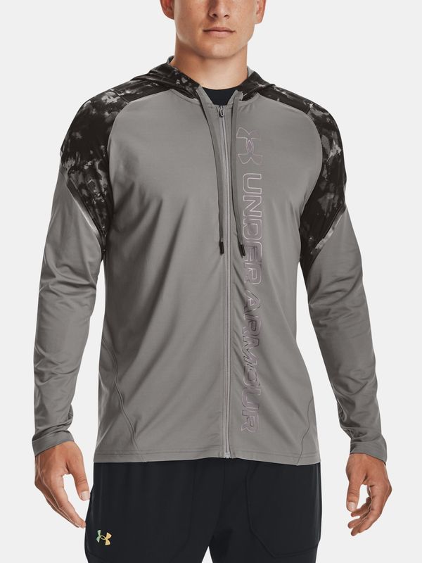 Under Armour Under Armour Sweatshirt Rush FZ Print Hoodie-GRY - Men's